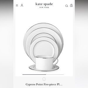 Kate Spade ♠️ 5-Piece Cypress Point Place Setting Dinnerware Collection by Lenox